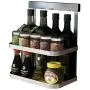 Ctystallove 2-Tier Metal Mesh Spice Rack Wall Mount Jars Bottle Storage Shelf Holder Seasoning Organizer for Kitchen Ctystallove 2-Tier Metal Mesh Spice Rack Wall Mount Jars Bottle Storage Shelf Holder Seasoning Organizer for Kitchen