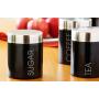 Premier Housewares Sugar Canister with Rubber Seal - Black Enamel