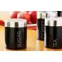 Premier Housewares Sugar Canister with Rubber Seal - Black Enamel Premier Housewares Sugar Canister with Rubber Seal - Black Enamel