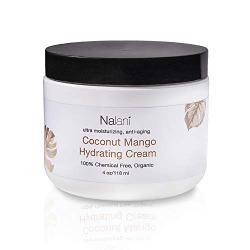 Nalani Luxury Coconut Mango Hydrating Cream for Men and Women - Organic, Chemical Free, Made in US, Made with Anti Microbial Ingredients (4oz)