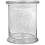 12 oz Klar Glas Kräuter-Stash-Glas mit Engelsflügel-Logo