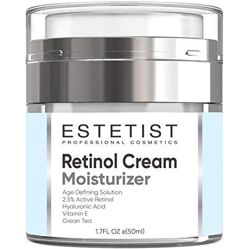 Face Moisturizer 2,5% Organic Retinol Cream for Day & Night with Hyaluronic Acid - Best Facial Age Defying Solution for Anti Aging, Wrinkles & Fine Lines to Restore Elasticity
