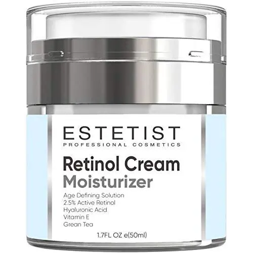 Organischer Retinol-Gesichtspflegeserum 2,5 % für Tag & Nacht mit Hyaluronsäure – Bester Anti-Aging-Effekt zur Faltenreduktion, Altersabwehr und Elastizitätssteigerung.