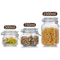 Glass Sealed Jars, Moisture-Proof Kitchen Food Containers, Stored Coffee Beans/Pasta/Cereal/Oatmeal