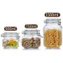 Glass Sealed Jars, Moisture-Proof Kitchen Food Containers, Stored Coffee Beans/Pasta/Cereal/Oatmeal