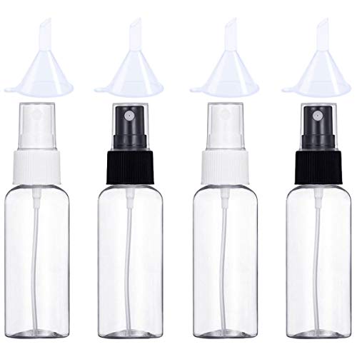 Travel Bottles, 30ml Empty Transparent Atomiser for Home Fine Mist Cosmetic Spray Bottles Set, 4 pack