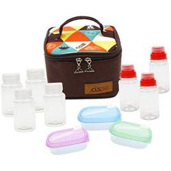 Toygogo 10Pcs/Set BBQ Grilling Spice Jar Condiment Pepper Salt Bottle W/Storage Bag