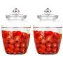 HIZLJJ 2Pcs Glass Cookie Candy Jar with Glass Lid Sealed Glass Storage Tank,Old Fashioned Clear Round Storage Container (Size : L) HIZLJJ 2Pcs Glass Cookie Candy Jar with Glass Lid Sealed Glass Storage Tank,Old Fashioned Clear Round Storage Container (Size : L)