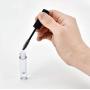5PCS 10ML Empty Refill Plastic Clear Mascara Eyelash Tube Cosmetic Makeup Vial Storage Holder Container Travel Sample Packing Jar with Inner Plug and Brush for Mascara Eyelash Growth Oil(Black Cap)