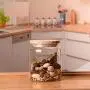500ml/750ml/1000ml Lebensmittelbehälter mit luftdichten Bambusdeckeln, Glasbehälter – Küchen-Aufbewahrungsvorrichtungen, 90x150mm (750ml)