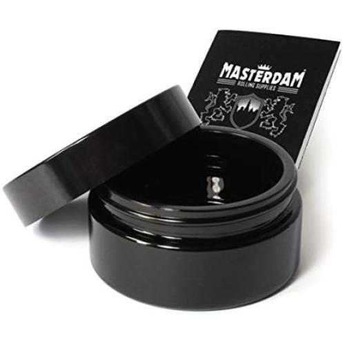 Masterdam Jars 100ml StashShield Ultraviolet Glass Jar - Smell-Proof Ultraviolet Storage Refillable Stash Jar Container Low Profile Wide-Mouth