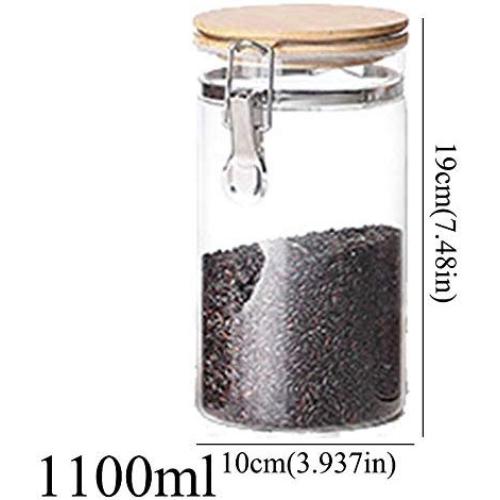 Airtight Storage Tea Jars Glass With Lid Home Bottles Sets For Spices Dried Fruit Food Bulk Container Candy Sealed Mason Jar