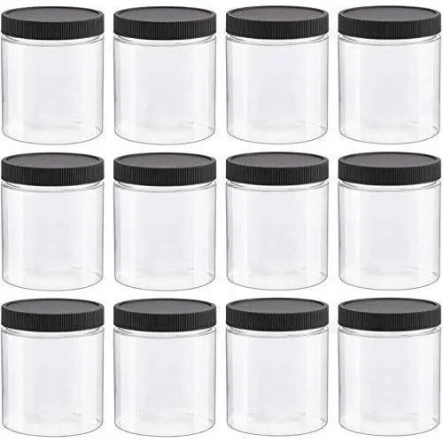 Slime Jars With Lids - PCS 8 Oz Clear Empty Slime Storage Containers, Slime Jars with Lids and Labels - BPA Free Slime Jars With Lids - PCS 8 Oz Clear Empty Slime Storage Containers, Slime Jars with Lids and Labels - BPA Free