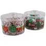 Weihnachtliche Behälter für Weihnachtskekse, Süßigkeiten & Leckereien mit Deckeln – Leichte, stapelbare Set von 2 Kunststoffgläsern