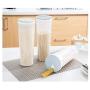 Huasen Transparent Noodle Storage Box, Spaghetti Noodle Container Multifunctional Storage Jar - Blue