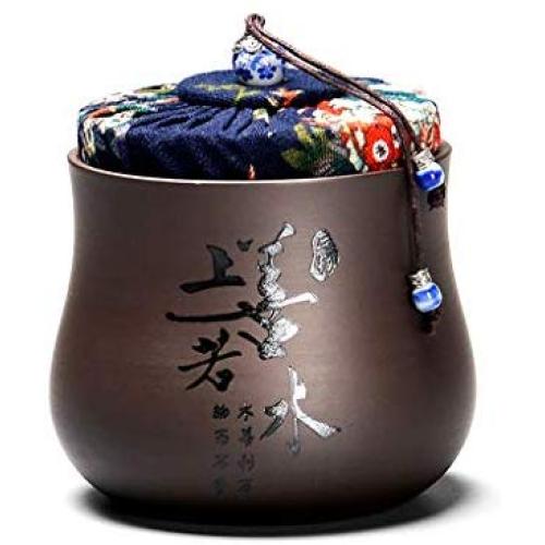 Cereal Containers Ceramic Tea Cans, Household Kitchen Storage Moisture-proof Cans Containers (Size : H)