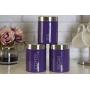 Premier Housewares Liberty Tea, Coffee and Sugar Canisters - Set of 3, Purple