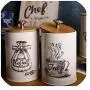 Lot de 3 Pots de Conservation Alimentaire avec Couvercle Design Retro Métal Parfait pour Bocal de Sucre, Service de Thé, Café, Sucre Lot de 3 Pots de Conservation Alimentaire avec Couvercle Design Retro Métal Parfait pour Bocal de Sucre, Service de Thé, Café, Sucre