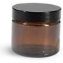 1 oz Amber Glass Jars with Black Twist Lined Lid with Spatula [Pack of 3]