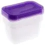 keeeper Food Box Fredo Fresh 0,75L Rectangle 4 Pieces, Polypropylene, Purple, 15.5 x 10.5 x 8.5 cm