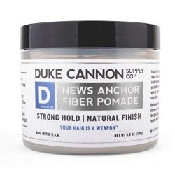 Duke Cannon News Anchor Fiber Pomade - Strong Hold and Natural Finish Bundle, 2oz + 4.6oz