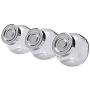 Sweet Spring Water 1.7 oz Food Storage Canister Glass Jar Set with Airtight Lid for Jam, Honey, Foods, Canning, Spices, Set of 4