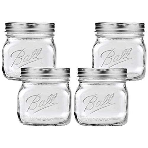 Ball Collection Elite Wide Mount 16Oz Pint Jars (Pack of 4)