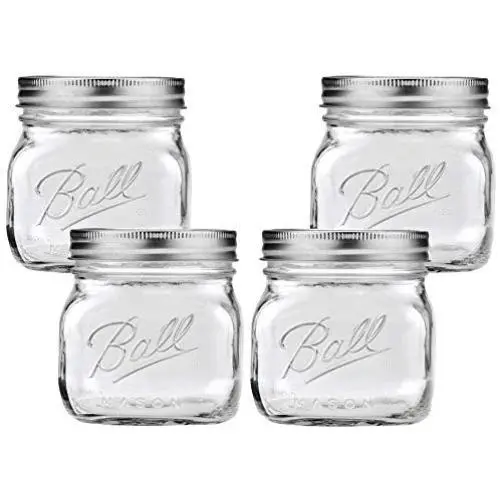 Ball Collection Elite Wide Mount 16Oz Pint Jars (Pack of 4)