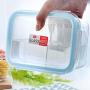 Kitchen Food Storage Jar Airtight Food Storage Glass Food Preparation Container With Cover (Set Of 2) BPA Free Lunch Box Airtight And Waterproof Leak Proof For Microwave Oven Refrigerator Dishwasher F