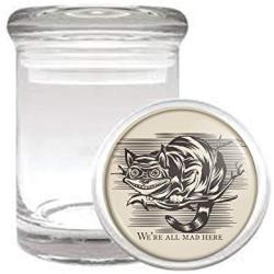 Cheshire Cat Fantasy Illustration Medical Odorless Glass Jar