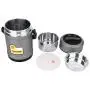 Boîte de Lunch Isolée Thermique Ginyia, 1,5L/2L Grande Capacité, 3 Couches en Acier Inoxydable, Contenant Thermique Isolant pour Étudiants et Adultes (1,5L Noir)