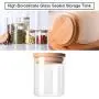 Transparent High Borosilicate Glass Kitchen Storage Bottle Store Food Ingredient Candy Biscuit Storage Jar Organization