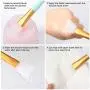 12 Pieces Silicone Face Mask Brushes, Soft Silicone Facial Mud Mask Applicator Brush for Sleeping Mask, Mud Mask, Hairless Body Lotion and Body Butter Beauty Tools
