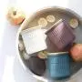 Nordisches Mattglas-Dose mit Bambuschachdeckel für Küchen-Tee, Kaffee, Zucker – schönes Süßwaren-Organizer-Behälter-Set, lila