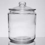 Glass Cookie Jar or Candy Jar or Penny Jar with Glass Lid, 1 Gallon Old Fashioned Clear Round Storage Container