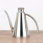 EIKdoulf02 500/800ml Kitchen Stainless Steel Oil Can Vinegar Sauce Dispenser Storage Jar for Kitchen BBQ Cooking Oil Cruet Salad Dressing Container Soy Sauce and Vinegar- Silver 800ml