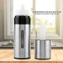 Stainless Steel Oil Bottle Jar Storage Organizer Oil Container Kitchen Tool Household Barbecue
