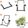 2pcs Foldable Stainless Steel Sprouting Stands Non-slip Scaffolds for Mason Jar Pod Lid Holder