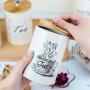 Behälter-Gläser – 3er Set Staubsäcke Stahl Küchenutensilien Multifunktions Farb-Quadratische Boxen-Behälter – Staubsammler-Gläser für Tee, Kaffee, Zucker - Keramik-Gläser