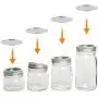 Mouth Mason Jar Lids and Bands（24 Pack) by SGVA for Mason Jars Split-Type Jar Lids Leak Proo & Secure Canning Jar Caps with White Silicone Seals (Silver (Regular(70mm))