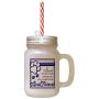 Navy If Love Could Have Saved You Would Have Lived Forever Frosted Glass Mason Jar With Straw