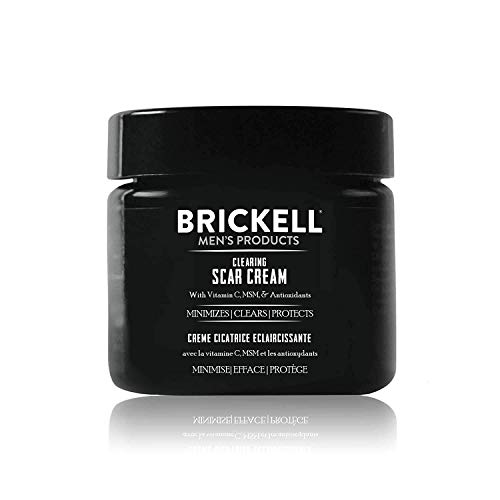 Brickell Mens Clearing Scar Cream for Men, Natural and Organic Scar Clearing Cream to Reduce the Appearance of Scars and Even Skin Pigmentation, 2 Ounces, Scented