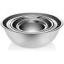 Charlies CKW Premier Stainless Steel Mixing Bowls Set of 6 including 3/4, 1.5, 3, 4, 5, and 8 qt Polished Mirror Finish Nesting Bowls Convenient Cookware for Grilling, Cooking, Baking, Gifts, and more