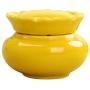 Mini Food Storage Jar with Lid- Modern Design Ceramic Food Storage for Serving Coffee, Tea - Yellow