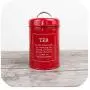 Stainless Steel Sealed Jar Tea Storage Tins Caddy Double Cover Canister Box Sugar Candy Coffee Food Canister Snack Tank,Tea Red