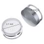 Hotop 3 Pieces 50 ml Plastic Empty Powder Case Face Powder Makeup Jar Travel Kit Blusher Cosmetic Makeup Containers with Sifter and Lids (Silver without powder puff)