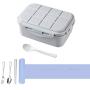 LZRDZSW Portable Insulated Lunch Box Food Storage Container, Bento Lunch Box with Fruit/yogurt Jar, Covered Adult Food Storage Container, Perfect Food Snack Bento Box Airtight Bento Boxes