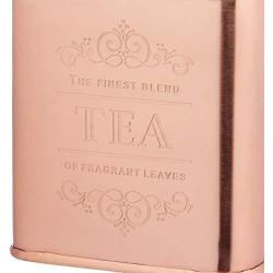 Kitchencraft Lexpress Metal Tea Caddy, 10 x 12cm - Copper Finish