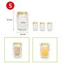 Newhaa 15/20Pcs Jar Shape Food Storage Bags Reusable Ziplock Bags Ideal for Snack Lunch Sandwich Fruit (15pcs)