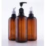 2PCS 500ML /17 oz BPA Free Amber Plastic Empty Large Pump Bottles Dispenser Jars Container For Bathroom Body Wash Lotion Soap Cream Shower Liquid Cosmetic Foundations